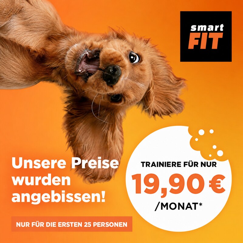Unsere Preise wurden angebissen – trainiere für nur 19,90 € pro Monat